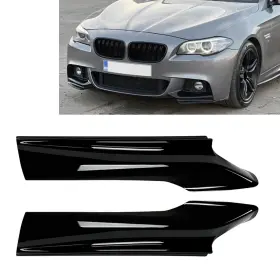 Onlyonee 550755973789 Front Splitter Lip Corner For Bmw 5 Series F10 F11 M Sport 2011-2017 Gloss Black