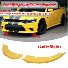 Sp0016-y Osias Yellow Front Bumper Lip Splitter Spoiler Protector For Dodge Charger Srt Scat