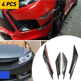Oxilam-rlfd4 Oxilam Carbon Fiber Car Bumper Fin Canard Splitter Diffuser Spoiler For 2020 Dodge Ford