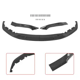 Pa12785313e Parautostore Fast Shipping For 17-2020 Bmw 5-series I30 Front Bumper Lip Carbon Fiber Color