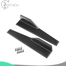 Pa16603cp464s Parthigh 2pc Carbon Fiber Car Side Skirts Spoiler Rocker Splitters Kits Anti-scratch 45cm