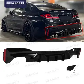 Bw6240059 Pegaparts For 2017-2023 Bmw 5 Series M Competition Style Gloss Black Rear Lower Bumper