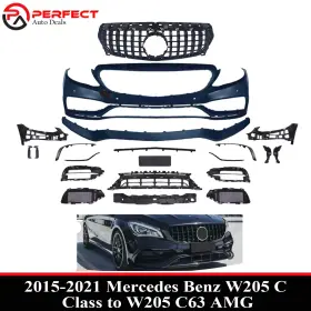 Kmtot002779a Perfect Fit B C New Front Bumper Kit For 2015-2021 Mercedes Benz W205 Class To C63 Amg