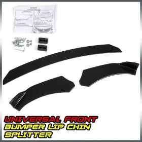 Adasdwrq3wr Pit66 New Universal Front Bumper Lip Chin Spoiler Splitter Fit For Honda Bmw Audi