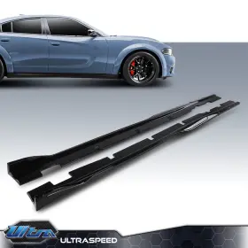 Ult-071514 Pit66 Fit For 2015-2023 Dodge Charger Side Skirts Panel Splitter Glossy Black Widebody