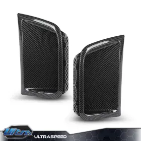 Ult-250407-07 Pit66 Carbon Look Front Bumper Side Air Vent Fit For 2008-2014 Subaru Impreza Wrx Sti