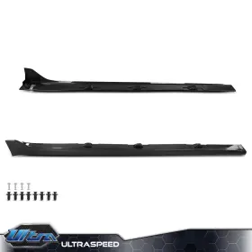 Ult259294 Pit66 Side Skirt Extension Carbon Look Fit For 2016-21 Honda Civic Sedan Type-r Style