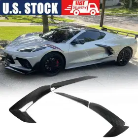 Pro-carturning 569807671198 Real Carbon Fiber Side Fender Vent Door Handle Pair Fit For Corvette C8 2022-23