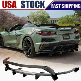 Pro-carturning 569807673857 For Chevrolet Corvette C8 Z06 Z51 22up Real Carbon Rear Bumper Diffuser Splitter