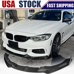 Pro-carturning 569807675943 For Bmw F32 F33 F36 M-sport 2014-19 Real Carbon Front Bumper Lip Spoiler Bodykit