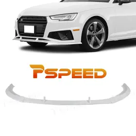 Hsz89425pw Pspeed Painted White Pp Front Bumper Spoiler Lip For 19-20 Audi A4 S4 B9 Sedan S-line