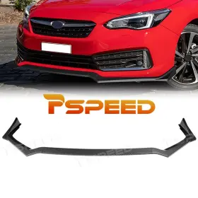 Hsz89lip332-cl Pspeed Carbon Look Pp Front Bumper Spoiler Lip For 2020-2022 Subaru Impreza