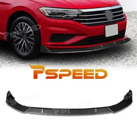 Hsz89lip437-cl Pspeed Carbon Look Pp Front Bumper Spoiler Lip For Vw Jetta Mk7 2019-2021