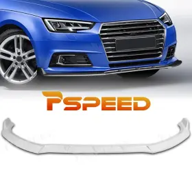 Hsz89lip439-w Pspeed Painted White Pp Front Bumper Spoiler Lip For Audi A4 2017-2018