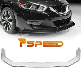 Hsz89lip586-w Pspeed Painted White Gt-style Front Bumper Spoiler Lip For Nissan Maxima 2016-2018