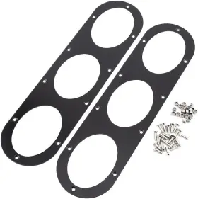 Ql01236 Qiilu 2 Pcs Universal Aluminium Alloy Rear Bumper Race Air Diversion