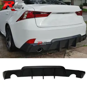 64551 Racercentre Fit 14-16 Lexus Is250 Is350 Is300 Rear Bumper Lip Shark Fin Diffuser W Style Pu