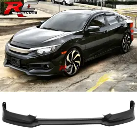 Blf-hc16mg-pp Racercentre Fits 16-18 Honda Civic Sedan Coupe Gen Front Bumper Lip Mug Style Unpainted Pp