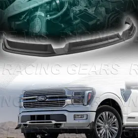 2-pu-118 Racing Gear Front Lower Bumper Lip Body Kit Spoiler Splitter For 24-26 Ford F-150 F150 Truck