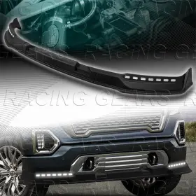 Racing Gear 2019-2021 1500 White / Amber Led Sequential Signal Lights Front Bumper Lip For 19-21 Gmc Sierra
