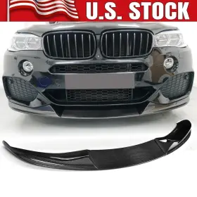 Cd-378 Racingkit08 Fit For Bmw X5 F15 M-sport 2014-2018 Real Carbon Front Bumper Lip Spoiler Kit