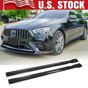 Wzy003 Racingkit08 For Mercedes W213 E43 E53 E63 19up Real Carbon Side Skirts Extension Lip Spoiler