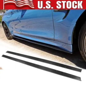 Xp1017 Racingkit08 For Bmw F82 F83 M4 2014-2019 Real Carbon Fiber Side Skirt Extension Lip Splitter