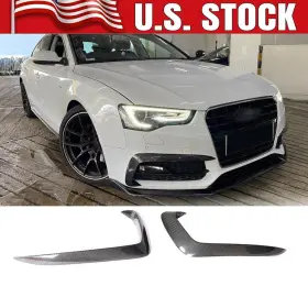 Zyy236 Racingkit08 For Audi A5 Sline S5 12-16 Real Carbon Front Fog Canards Air Vent Splitter Fins