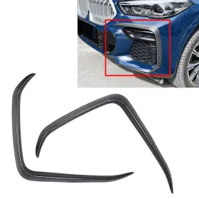 Raimukurijinusa 421112330111 Front Bumper Side Splitter Spoiler Fit Bmw X6 G06 Pre-lci M Sport 2019-22 Car