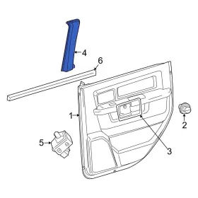1gq53bd1ac Ram Oe For 1500 Classic 2019-2024 Left Door Pillar Post Trim Set