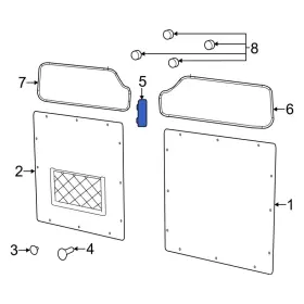 1zp88lahaa Ram Oe For Promaster 1500 2014-2024 Rear Door Plug