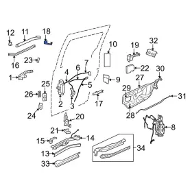5020899ah Ram Oe For C/v 2012-2015 Upper Sliding Door Roller