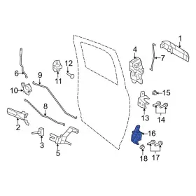 68058537ae Ram Oe For 1500 Classic 2019-2024 Rear Left Lower Door Hinge