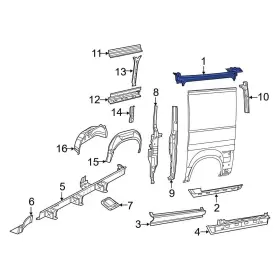 68626710aa Ram Oe For Promaster 1500 2014-2024 Right Upper Sliding Door Track