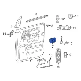 6nh29hl1aa Ram Oe For 2500 2019-2024 Rear Left Interior Door Handle Screw Cap