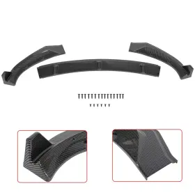 Re161375p01r Revi Proauto 3x Front Bumper Lip For 2017-2018 Tesla Model 3 Carbon Look Pp Material New