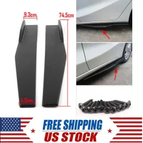 Runx 550722694723 29.33 Inch Side Skirts Extension Rocker Splitter Diffuser Winglet Wings Carbon Fiber