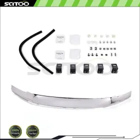 Cb117681s04 Scitoo Fits 2017 Ford F-250/f-350/f-450/f-550 Stone And Bug Deflectors Chrome