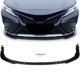 Cb160316s01 Scitoo Front Bumper Lip Cover Trim For Toyota Camry L Le Xle 2018-2019 Glossy Black