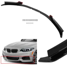 Sci0523119560s01 Scitoo For 2014-2021 Bmw F22 2 Series M Sport Front Bumper Lip Painted Black