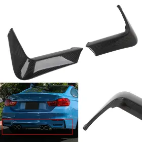 Sci0523127867s01 Scitoo 2pcs Fits 2015-2018 Bmw F80 M3 F82 F83 M4 Rear Bumper Corner Covers Carbon Fiber