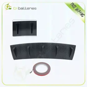 Sci061619601501s1 Scitoo 23 Inch Black Rear Bumper Lip Diffuser Shark Fin Spoiler Universal