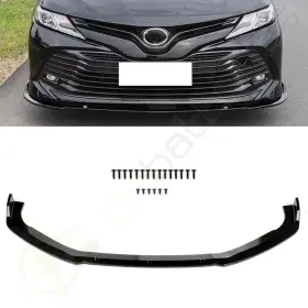Sci1603170412s01 Scitoo 3pcs Front Bumper Lip Spoiler Fit For 18 19 20 Honda Accord Sedan Glossy Black