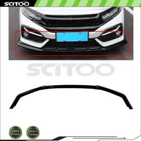Sci1682310412s01 Scitoo Fits 2016 2021 10th Gen Civic Hatchback And Si Models Front Bumper Lip Gloss Black