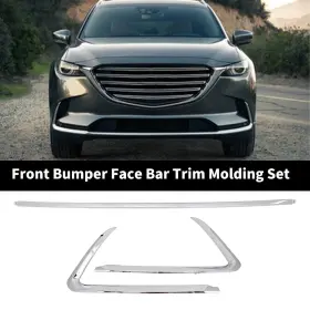 Tk5150120b Shome-auto For 2016-2023 Mazda Cx-9 3pcs Front Left Right Bumper Face Bar Trim Molding Set