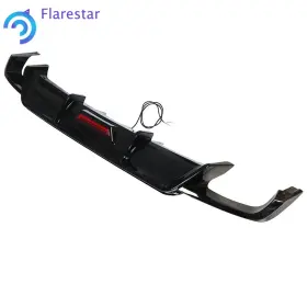 Fs1045950sr Silscvtt Glossy Black Rear Bumper Diffuser Lip With Led Light For Toyota Camry 2018 19-2021