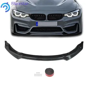 Fs1409150sr Silscvtt Front Lip Splitter For Bmw F80 F82 F83 M4 M3 2015-2019 Carbon Fiber Color Abs