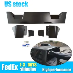 Ot00813b Silverautoparts For 2008-2014 Gmc Sierra 2500hd New Truck Cab Wing Spoiler Matte Black