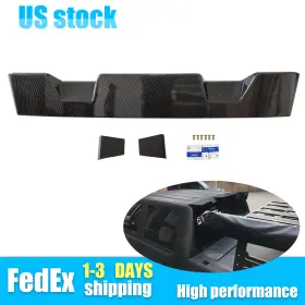 Ot00813c Silverautoparts For 08-14 Gmc Sierra 2500hd Black Truck Cab Wing Spoiler Carbon Fibre