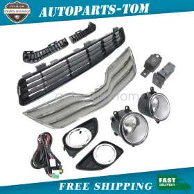 D2.qgzc08.h Soillar For 2010 2011 Toyota Camry New Front Grille Fog Lights Bezels Bracket Set 8pcs